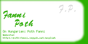 fanni poth business card